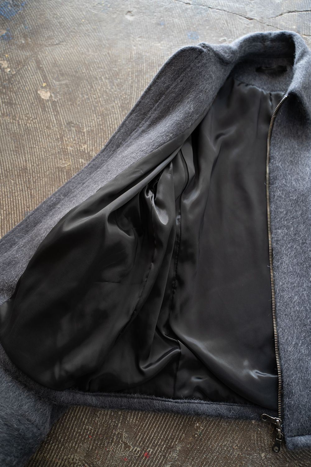 【25AW】Mohair Shaggy Zip Jacket/モヘアシャギージップジャケット(CHARCOAL)