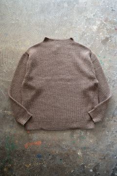 【ラスト1点】【22AW】ロービング糸ボトルネックニット(MOCHA)