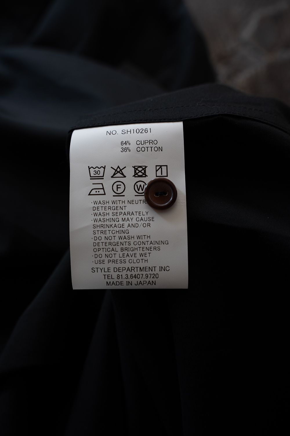 【26SS】キュプラ×コットンプルオーバーシャツ(INK BLACK)