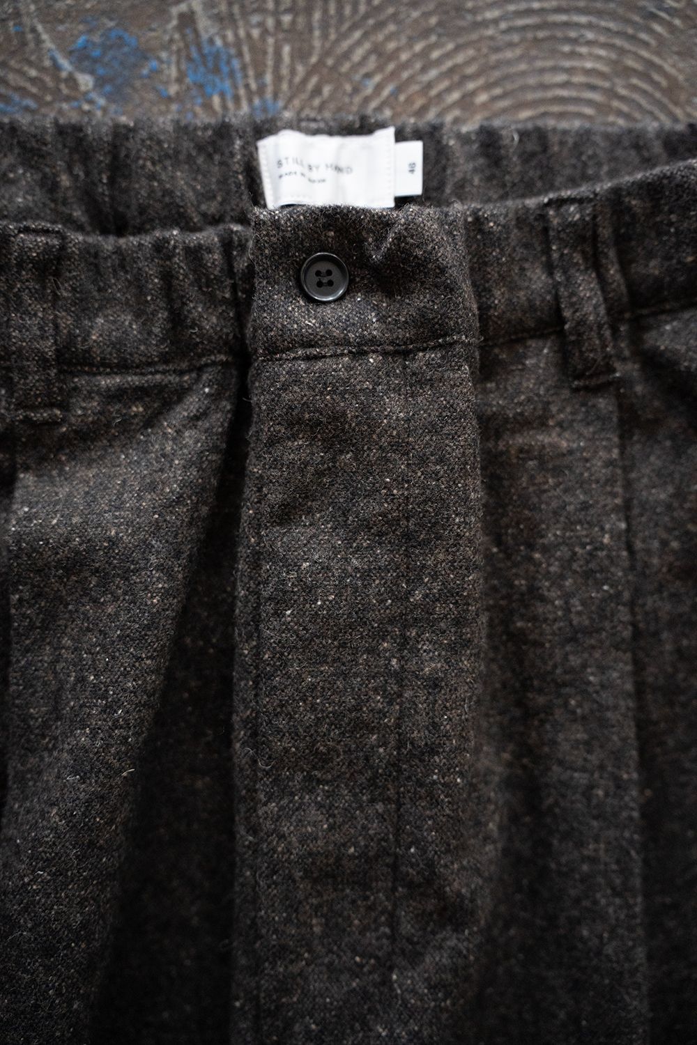 【25AW】5者混ネップツイードスラックス(BROWN)