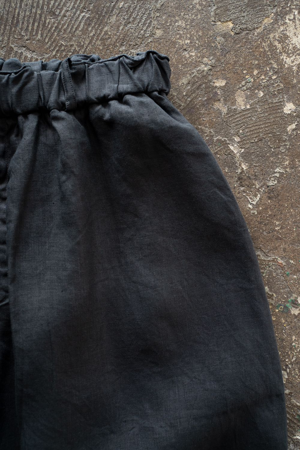 【ラスト1点】大麻ワイドパンツ(墨黒)