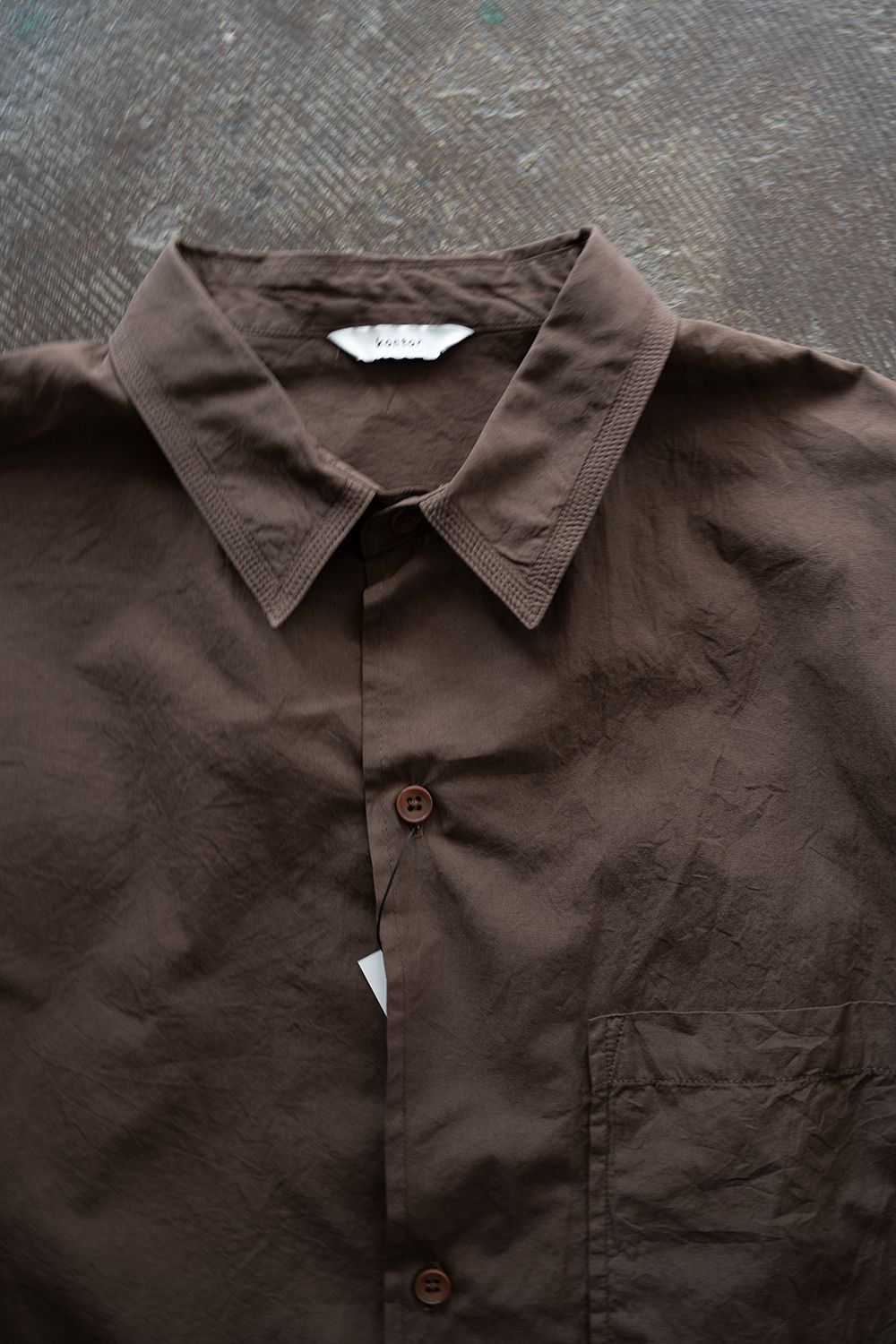 【26SS】Oversized Stitching Shirt(BROWN)