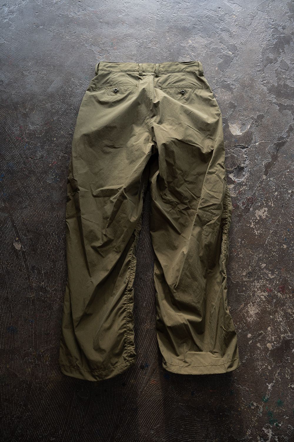 【26SS】2-Tack Puckering Wide Pants/2タックパッカリングワイドパンツ(OLIVE)