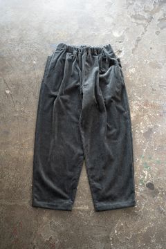 【25AW】綿×レーヨンコーデュロイイージーパンツ(BLUE CHARCOAL)