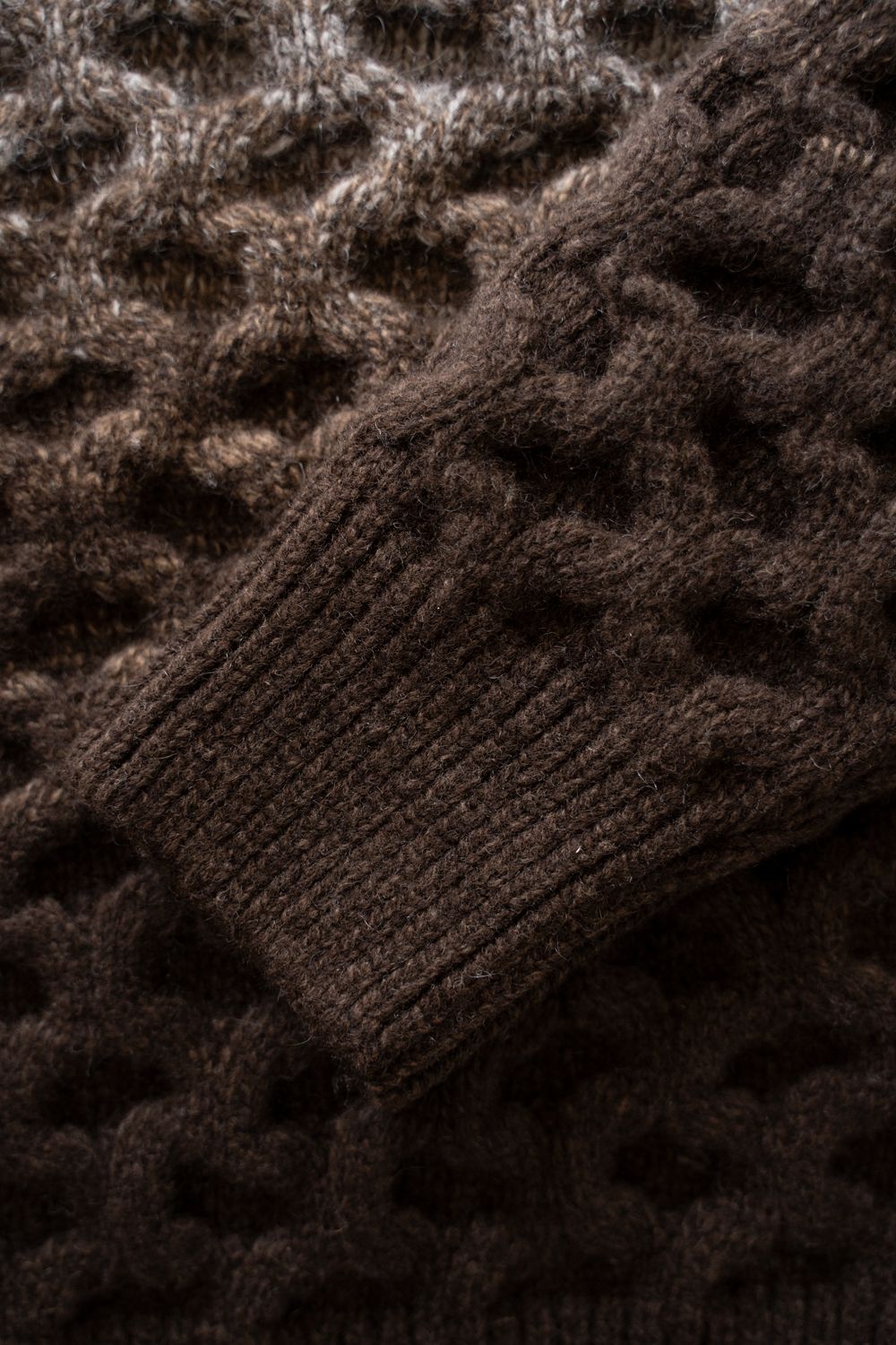 undyed yak/New Zealand wool ombre sweater(NATURAL)