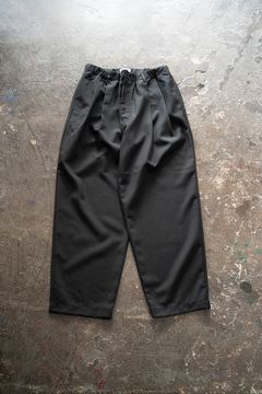 【25AW】モヘア混2タックイージーパンツ(INK BLACK)