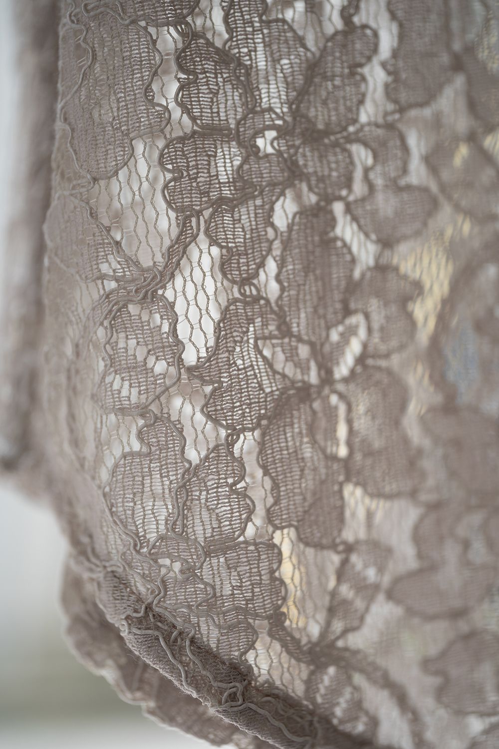【ラスト1点】【23SS】Flower Lace L/S Shirt/フラワーレースロングスリーブシャツ(GRAY BEIGE)