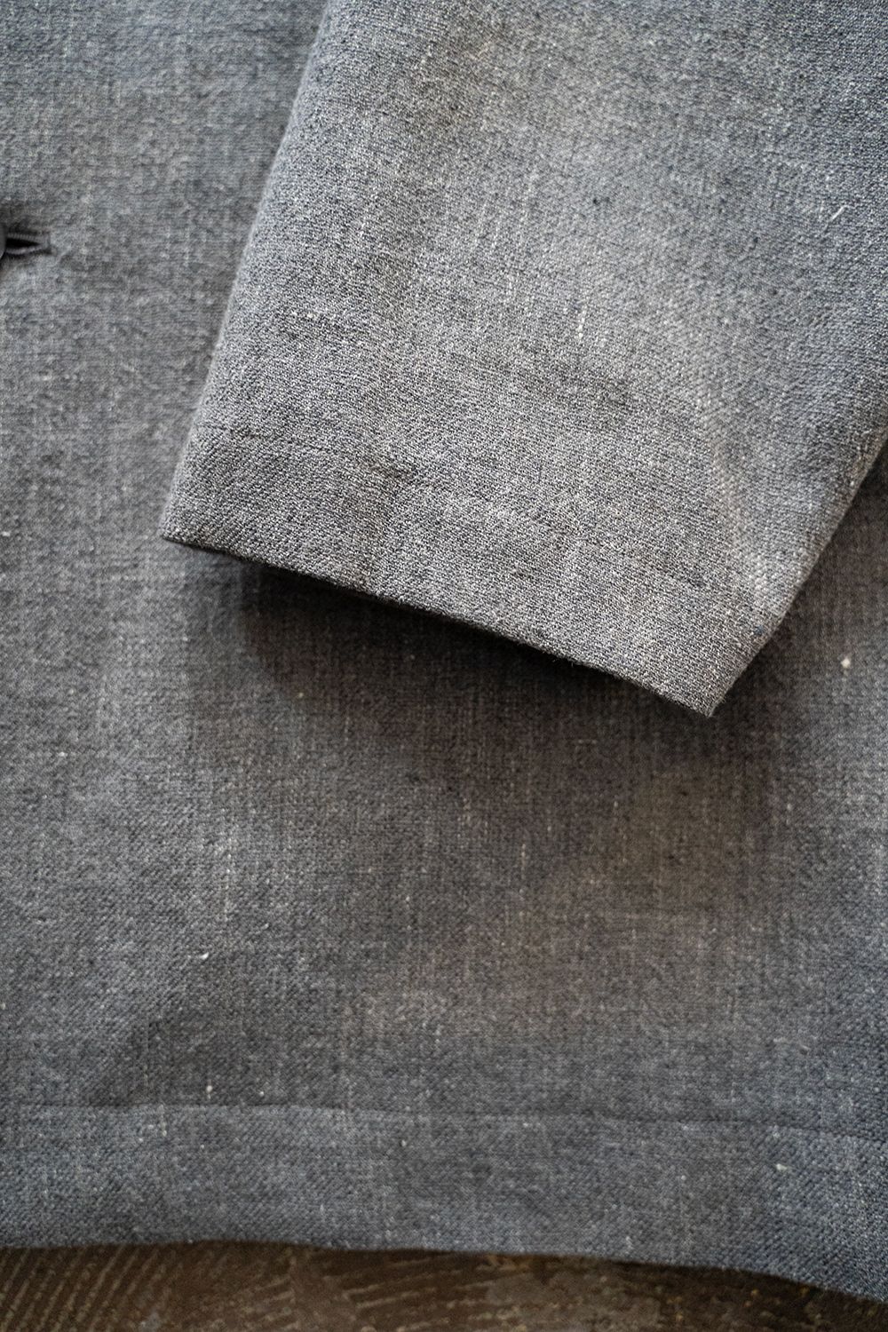 【ラスト1点】【23SS】リネン×シルクステンカラーハーフコート(SLATE GRAY)