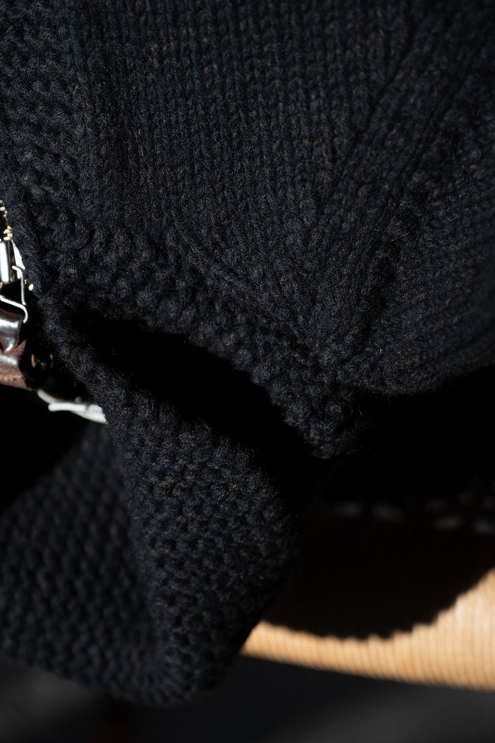 【ラスト1点】yak/lambs multi ply HAND KNITTING cowichan sweater(DARK NAVY)