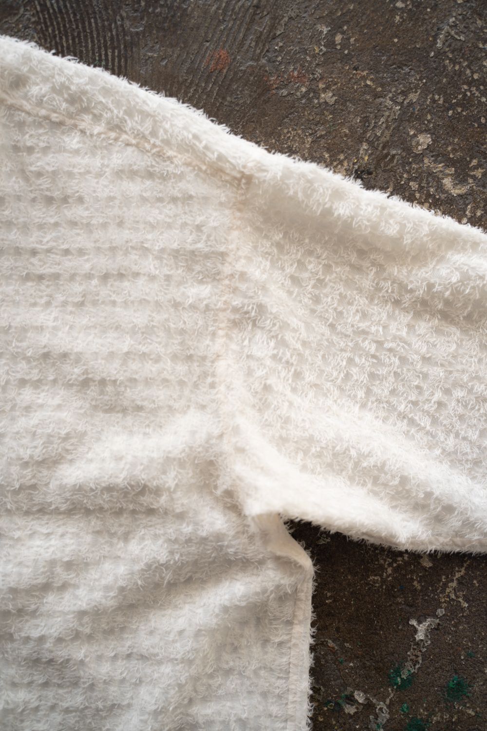 【ラスト1点】【25AW】Fuzzy Sheer L/S Shirt/ファジーシアーロングスリーブシャツ(WHITE)