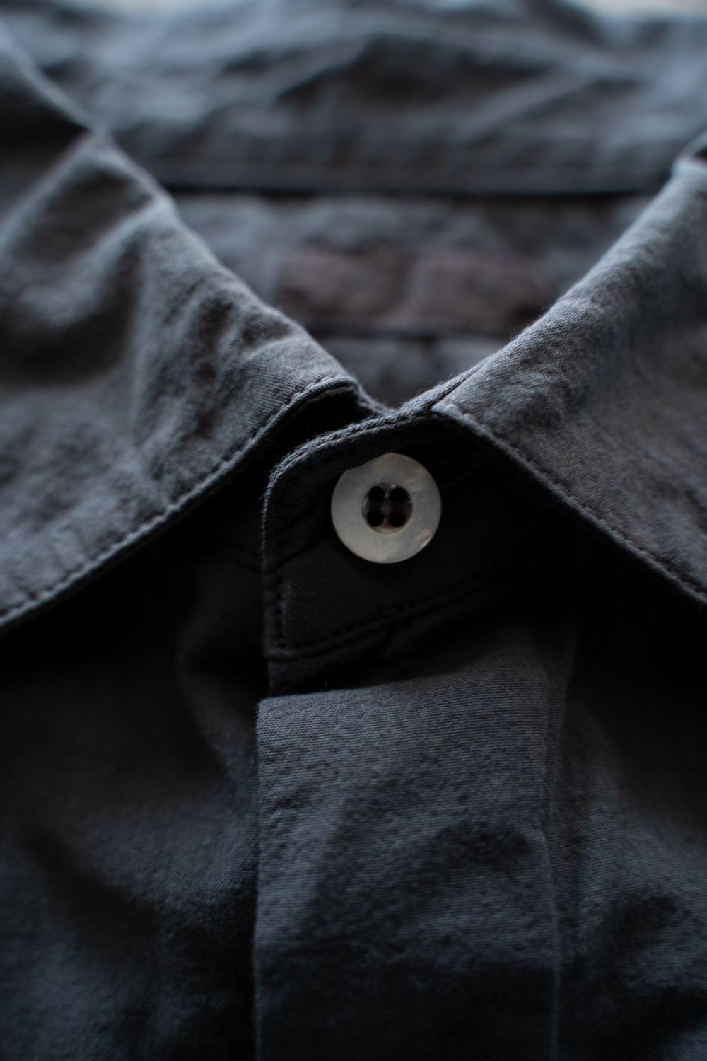 強撚OCブロードシャツ(墨黒)