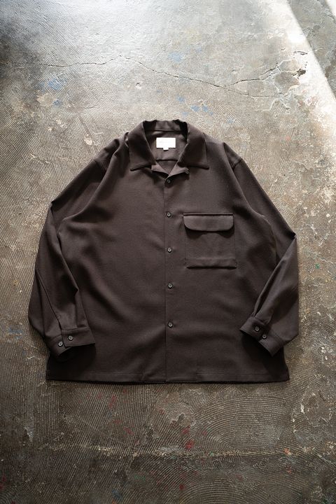 【25AW】ウールアムンゼンシャツ(DARK BROWN)