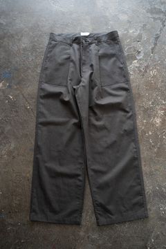 【ラスト1点】【24SS】コットン×リネンワンタックベイカーパンツ(CHARCOAL)