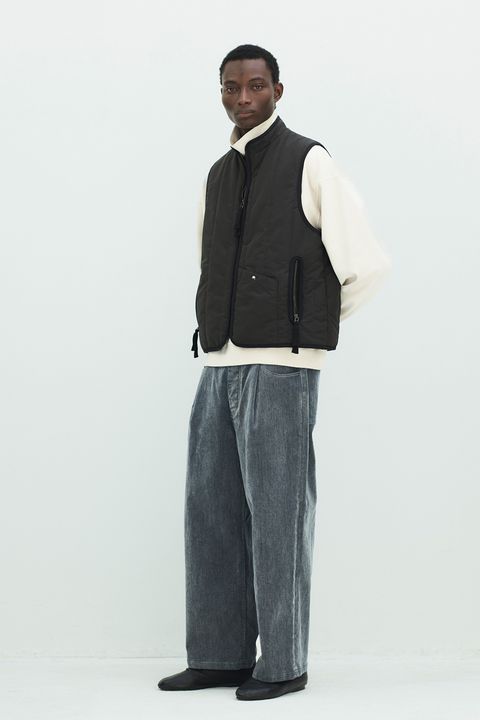 【26AW】Washed Flocked Denim Pants(FADED GRAY)