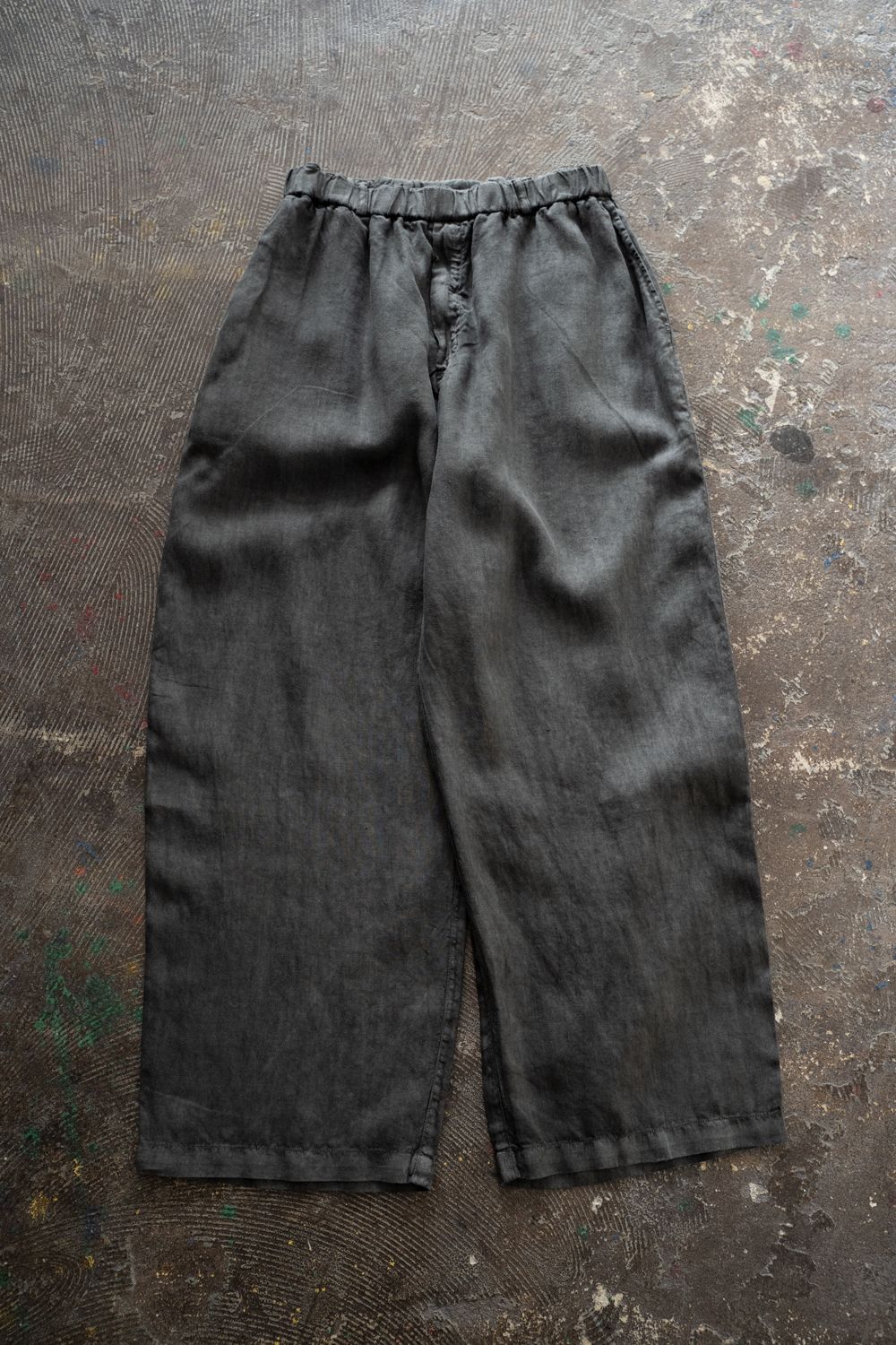 大麻ワイドパンツ(炭)