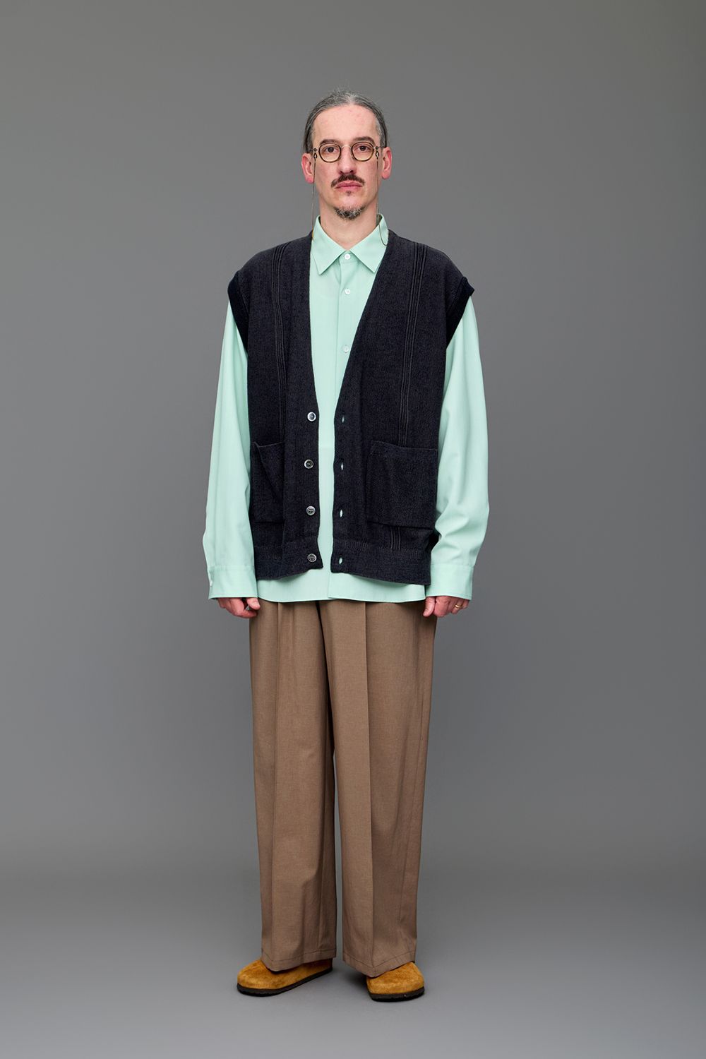 【26SS】Shirotsume V-neck Vest(BLACK)