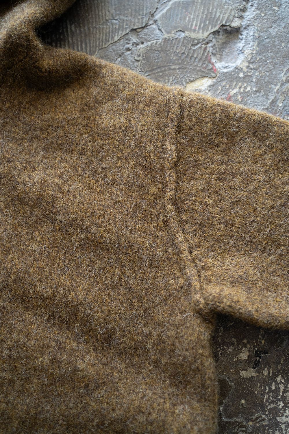 【ラスト1点】brushed yak/Shetland wool hoodie balaclava(MARRON)