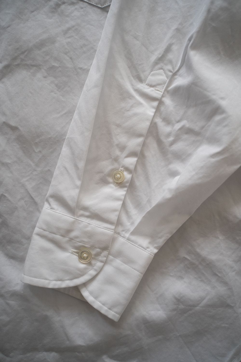 【24SS】Fine Cotton Tab Collar Shirt/ ファインコットンタブカラーシャツ(WHITE)