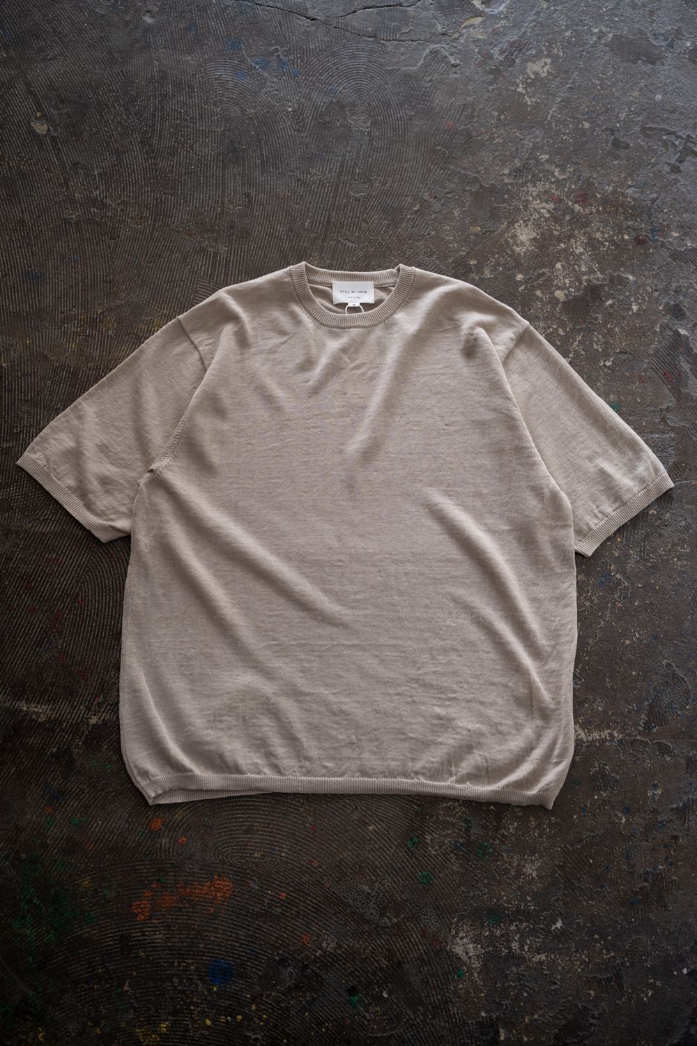 【26SS】リネン×コットンニットTee(TAUPE)
