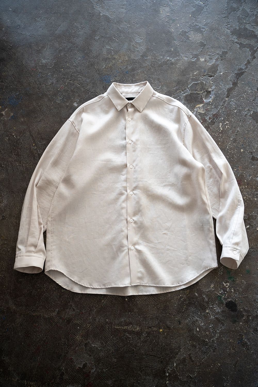 juha - 【ラスト1点】【22SS】French Linen Open Collar Shirt