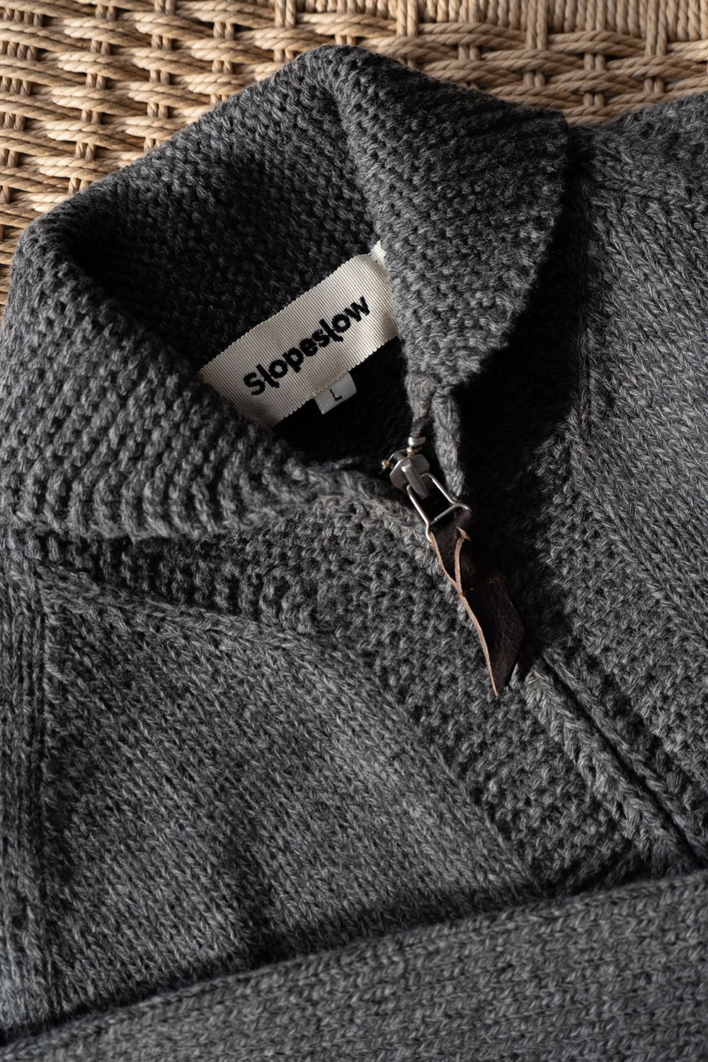 【Sサイズ】Cotton/Papar/Wool HAND KNITTING cowichan sweater(KURE)