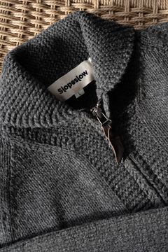 Cotton/Papar/Wool HAND KNITTING cowichan sweater(KURE)