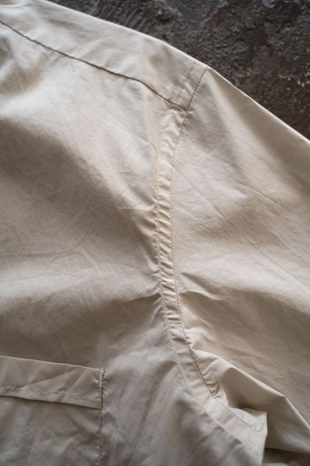 【ラスト1点】【22SS】半袖ブロードレギュラーカラーシャツ(LIGHT BEIGE)