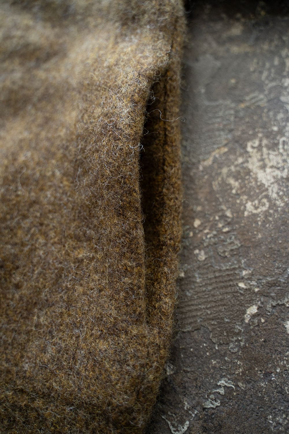 【ラスト1点】brushed yak/Shetland wool hoodie balaclava(MARRON)
