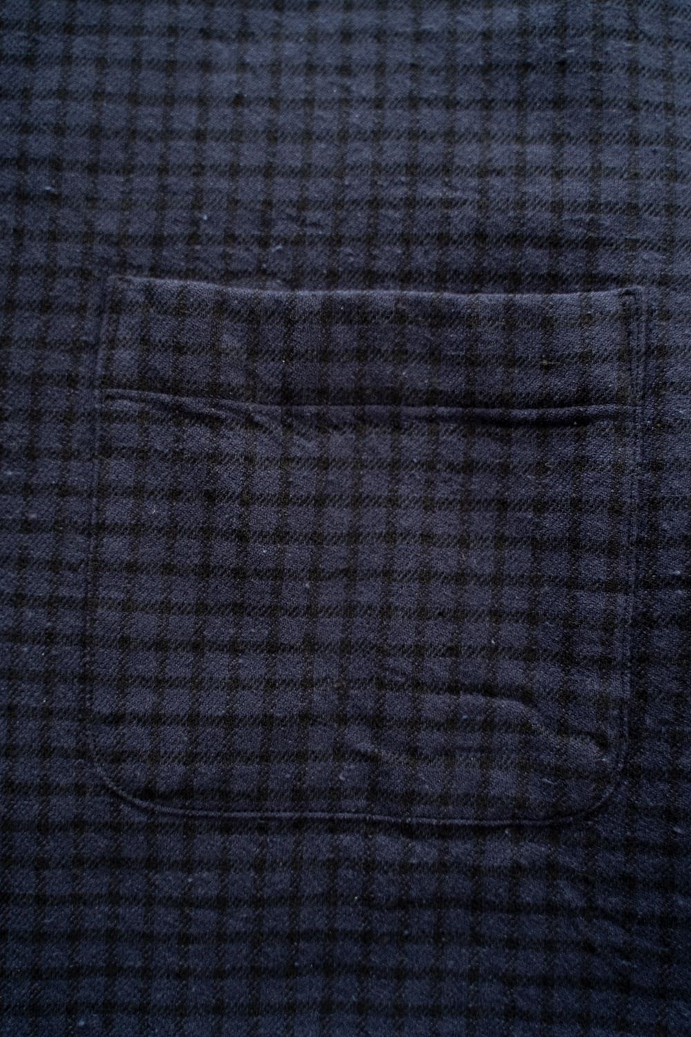 【ラスト1点】【25AW】Cotton Wool Silk Flannel Check Shirts(PURPLE×BLACK)