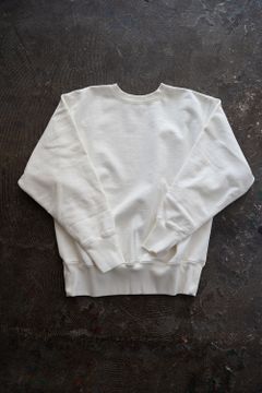 【ラスト1点】スビン吊り裏毛クルーネックスウェットシャツ(OFF WHITE)