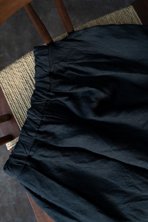 起毛大麻パンツ(墨黒)