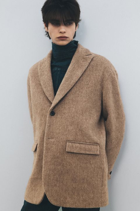 【ラスト1点】【25AW】Mohair Shaggy Long Jacket/モヘアシャギーロングジャケット(BEIGE)