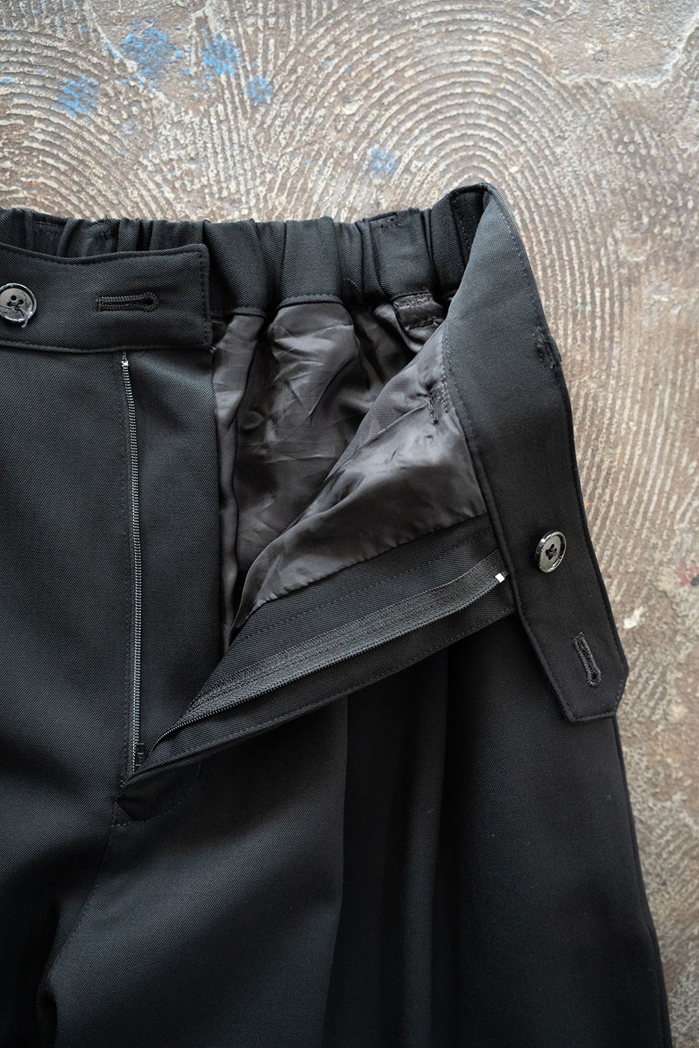 【26SS】2Tuck Wide Easy Pants/2タックワイドイージーパンツ(BLACK)