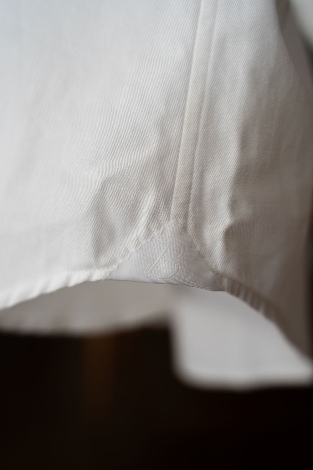 【ラスト1点】【25AW】Cotton×Linen Windsor Wide Collar Shirt(OYSTER WHITE)