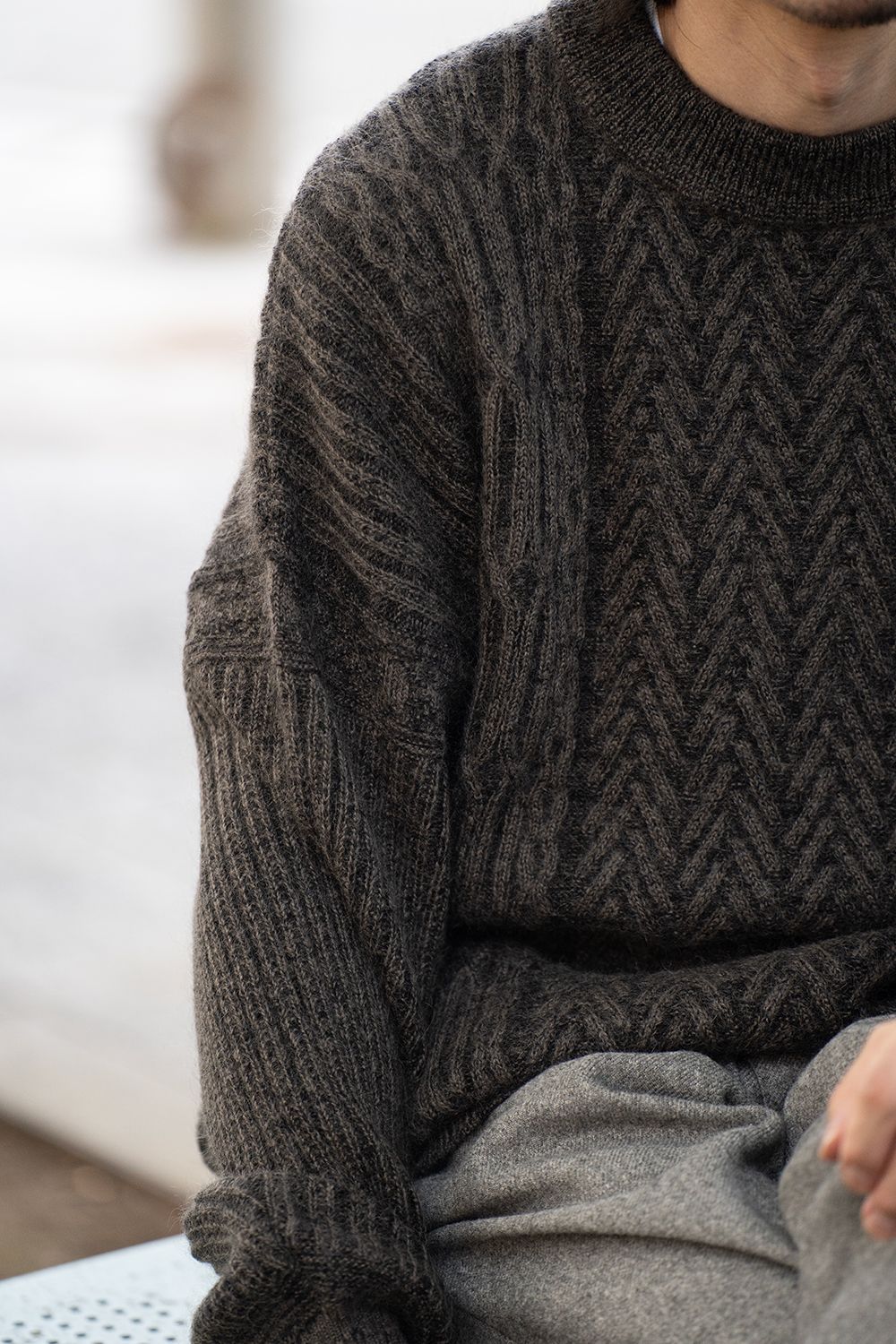 【25AW】Sekkei Mohair Knit(BROWN)