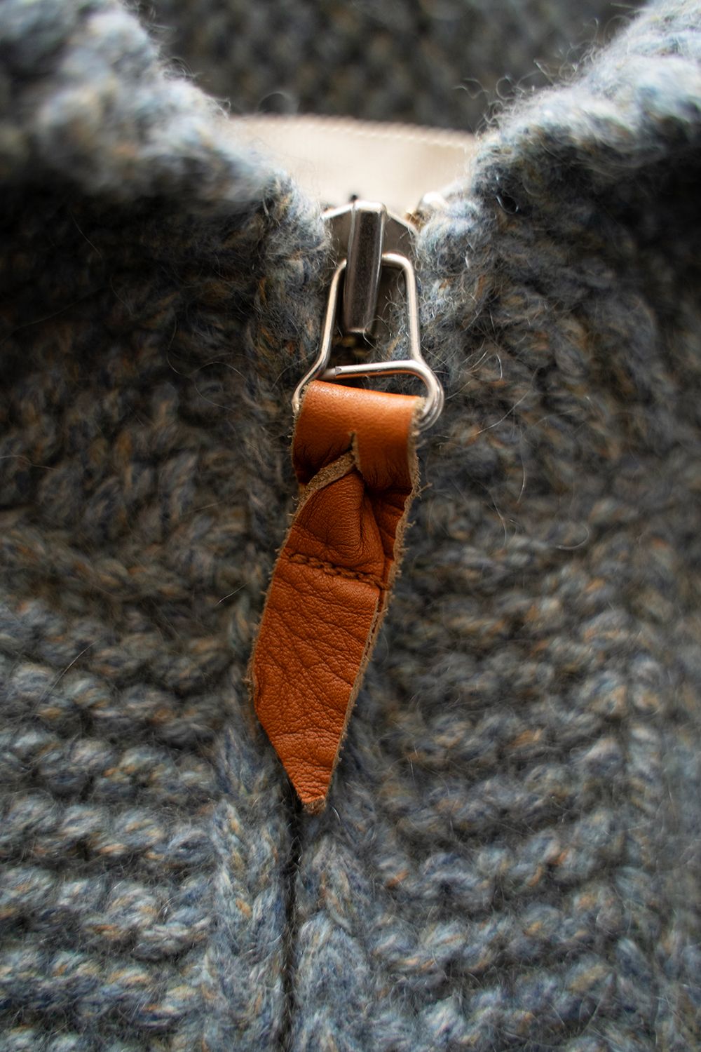 yak/lambs multi ply HAND KNITTING cowichan sweater(FADE BLUE)