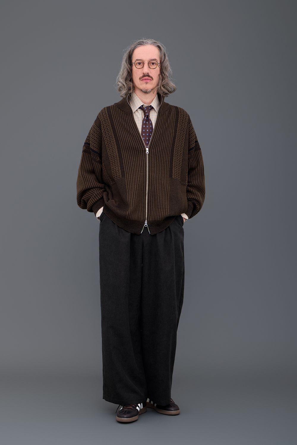 【26AW】Akiiro Drivers Knit(BROWN)