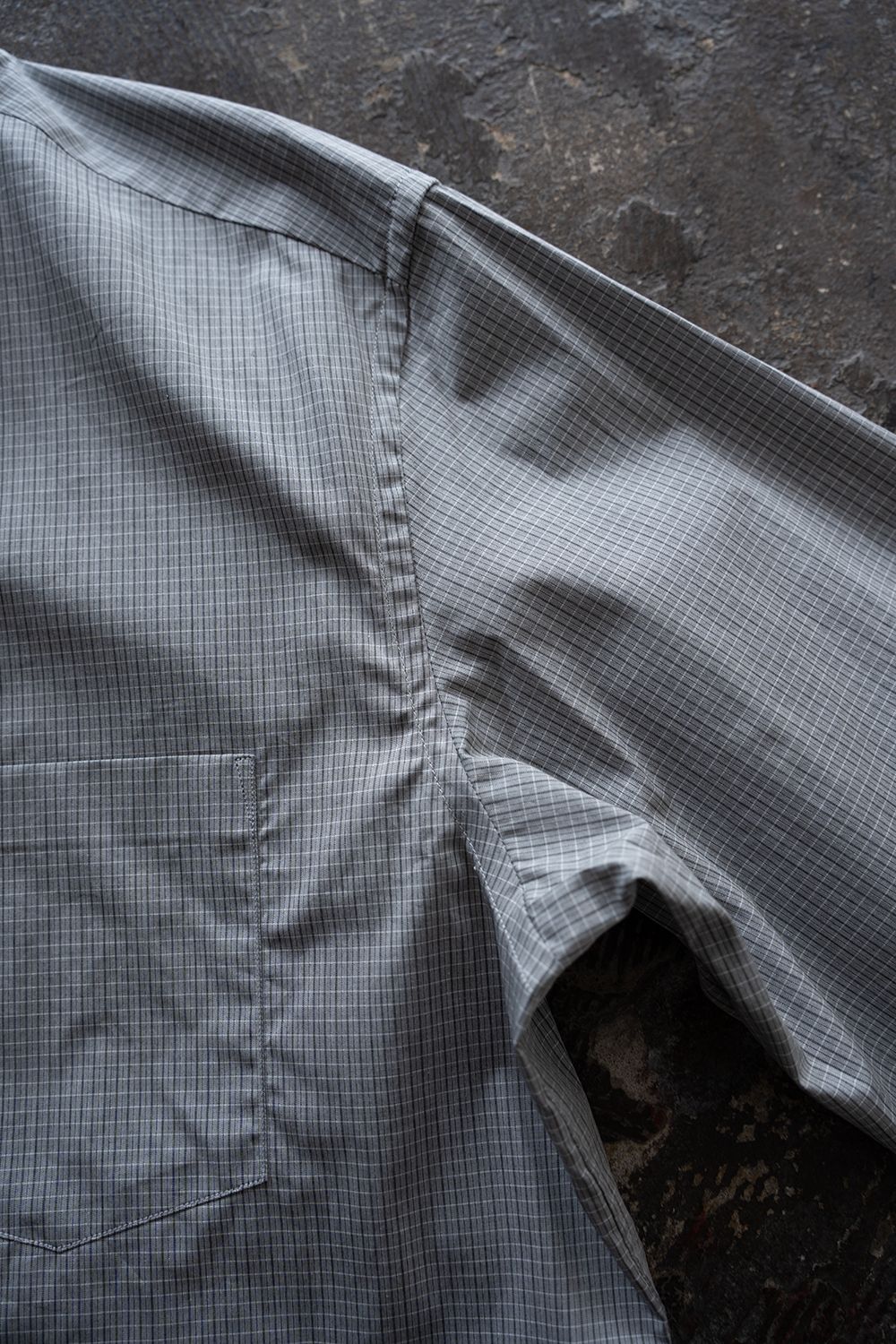 【26AW】ブロードレギュラーカラーシャツ(GRAY  CHECK)