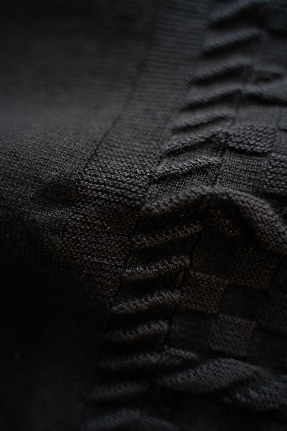 YASHIKI - 【ラスト1点】【24SS】Hazakura Knit Polo(BLACK) | Salty YASHIKI - 【ラスト1点】【24SS】Hazakura Knit Polo(BLACK) | Salty