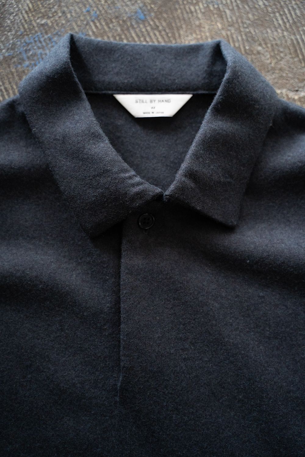 【25AW】ウール×シルクプルオーバー(NAVY)