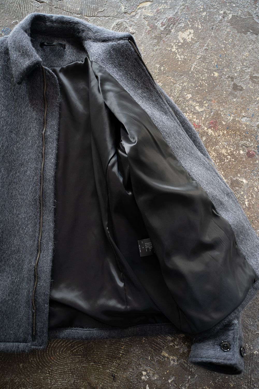 【25AW】Mohair Shaggy Zip Jacket/モヘアシャギージップジャケット(CHARCOAL)