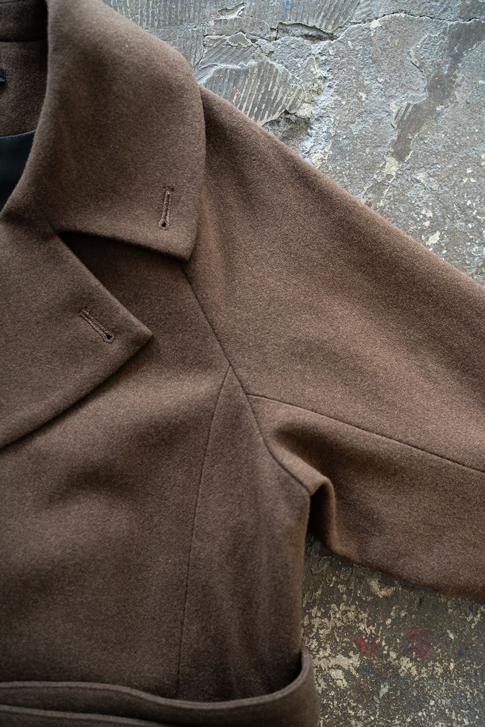 【25AW】Belted Over Coat/ベルテッドオーバーコート(BROWN)