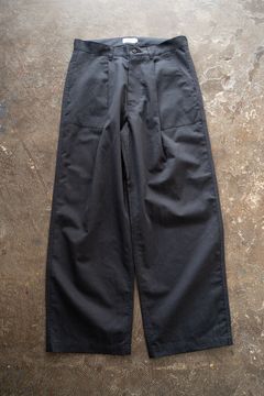 【ラスト1点】【24SS】コットン×リネンワンタックベイカーパンツ(NAVY)