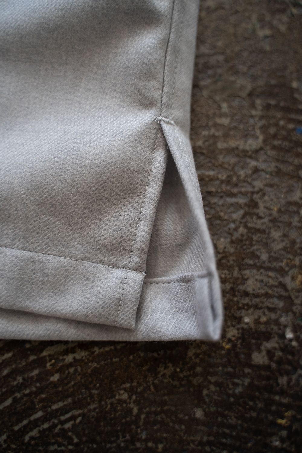 【ラスト1点】【24AW】Super120'sウールシャツ(LIGHT GRAY)