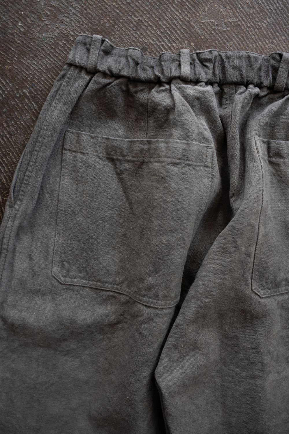 亜麻苧麻ワイドパンツ(薄炭)