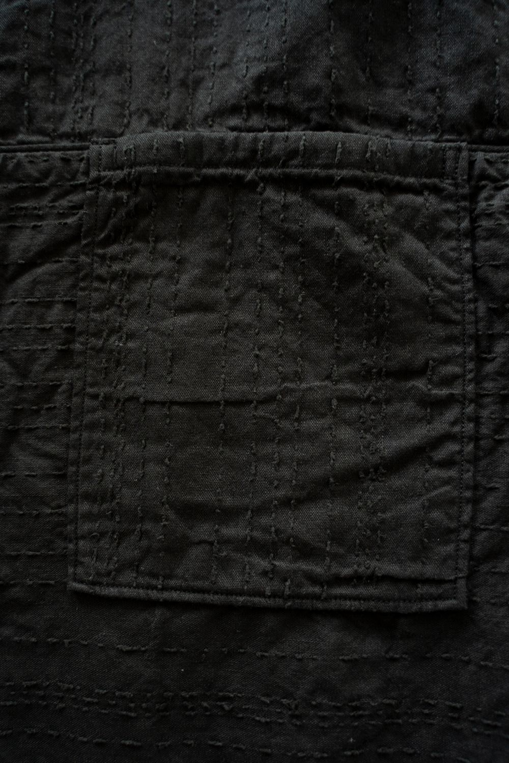 薄手刺し子織ジャケット(黒)