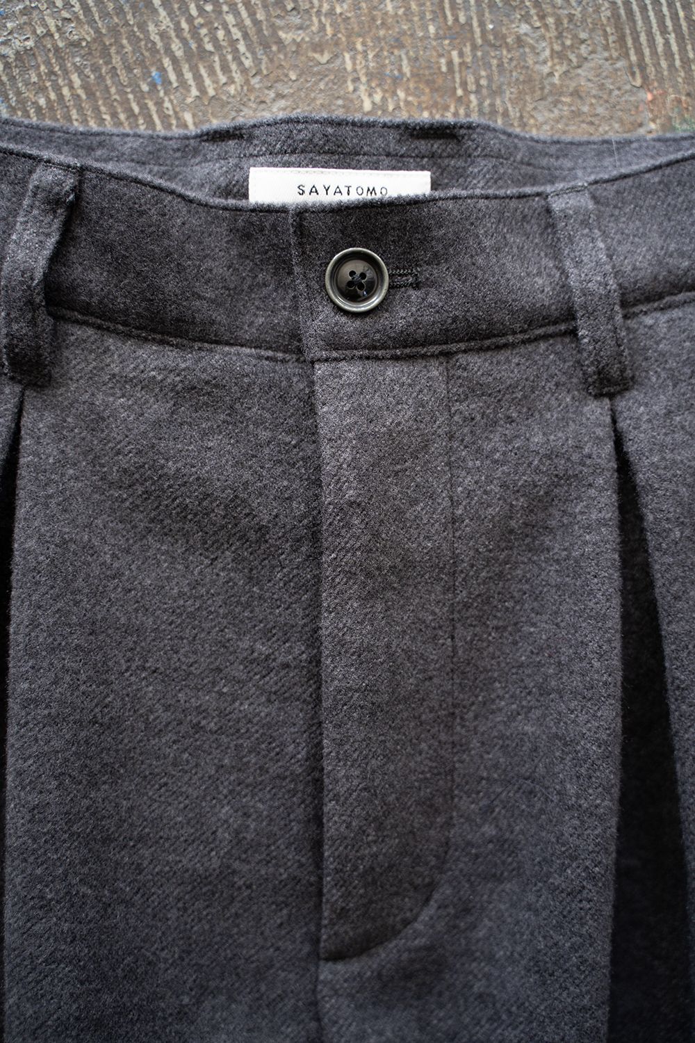 【25AW】2-Tack Wide Trousers/2タックワイドトラウザーズ(CHARCOAL)