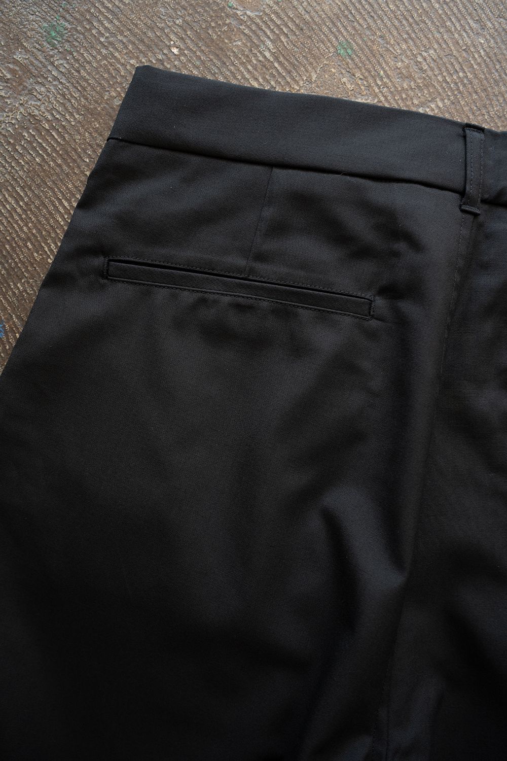 【26SS】Super120'sウールハーフパンツ(BLACK)