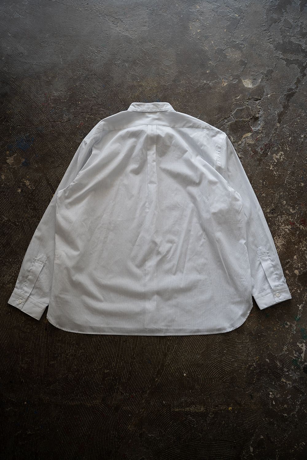 【ラスト1点】【25SS】極小襟ストライプシャツ(WHITE)