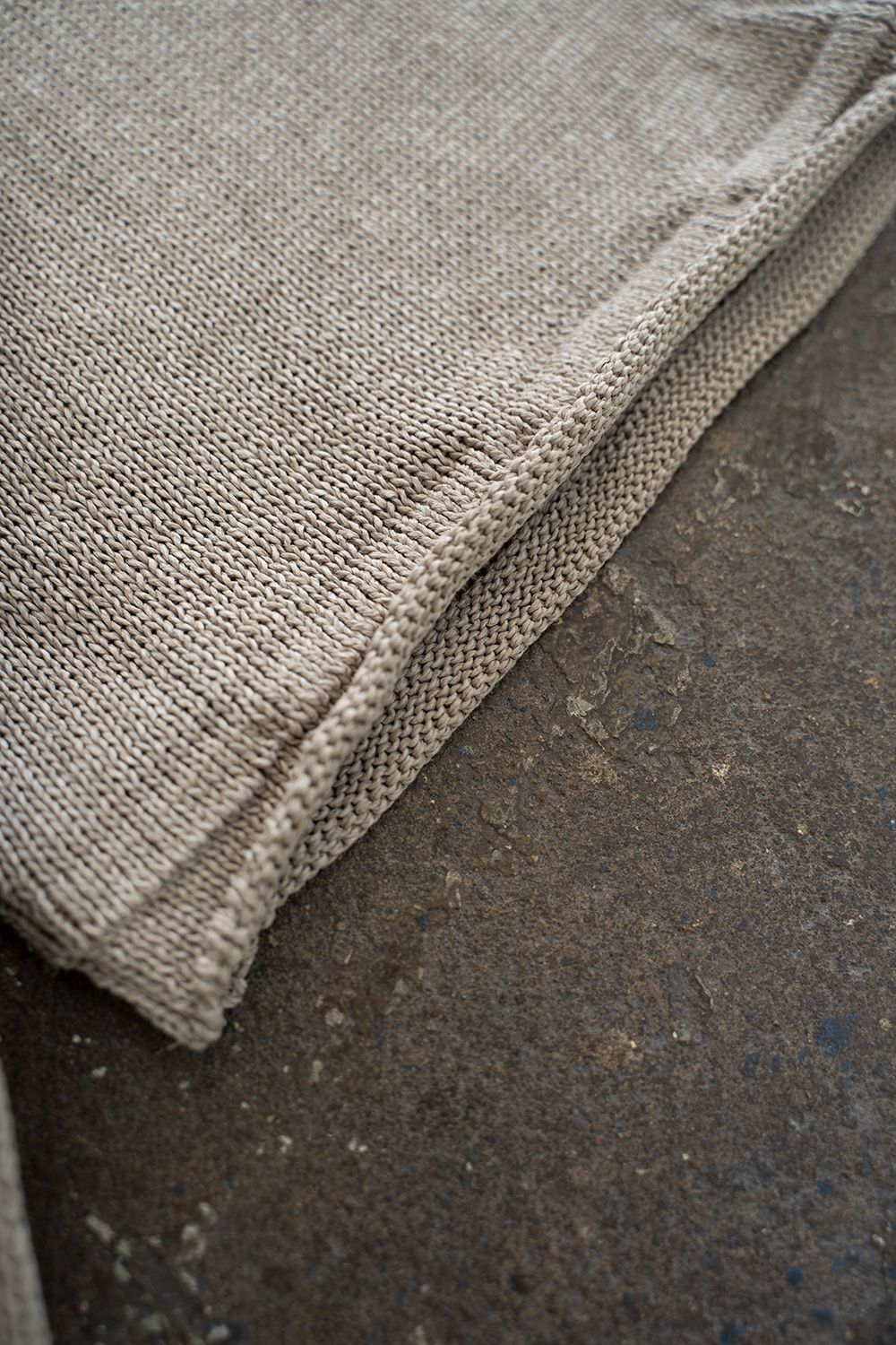 【ラスト1点】2Way Roll Neck Knit Pullover/和紙混2WAYロールネックニット(GREIGE)